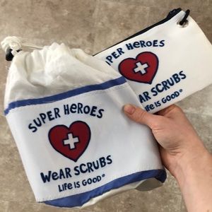 SET OF 2 “Sea Bags” Super heroes wear scrubs